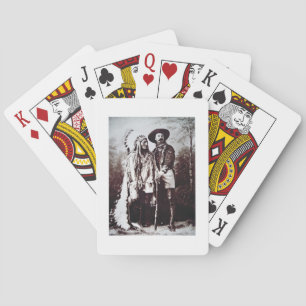 Chief Sitting Bull (1831-90) on tour with Buffalo Speelkaarten