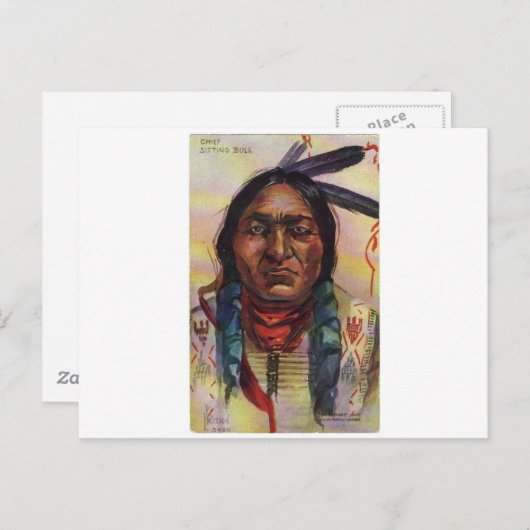 Chief Sitting Bull Briefkaart (Voorkant / Achterkant)