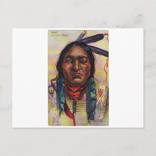 Chief Sitting Bull Briefkaart (Voorkant)