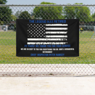 Chief Thin Blue Line Flag Retirement Party Spandoek