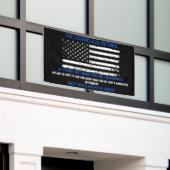 Chief Thin Blue Line Flag Retirement Party Spandoek (Buitenkant Gebouw)