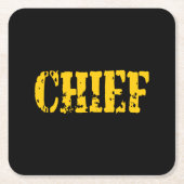 CHIEF VIERKANTE KARTONNEN ONDERZETTER (Voorkant)