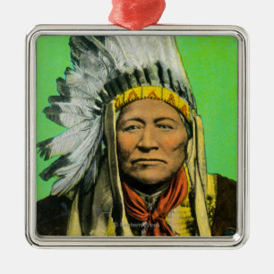 Chief Washakie Portrait Metalen Ornament