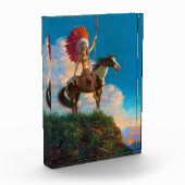 Chieftess Vrouw Indiaanse indiaan Chief Fotoblokken (Links)