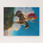 Chieftess Vrouw Indiaanse indiaan Chief Legpuzzel (Horizontaal)