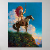 Chieftess Vrouw Indiaanse indiaan Chief Poster (Voorkant)