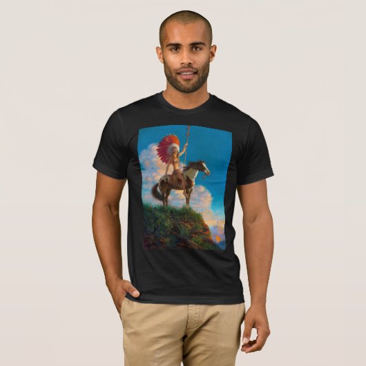 Chieftess Vrouw Indiaanse indiaan Chief T-shirt (Voorkant volledig)