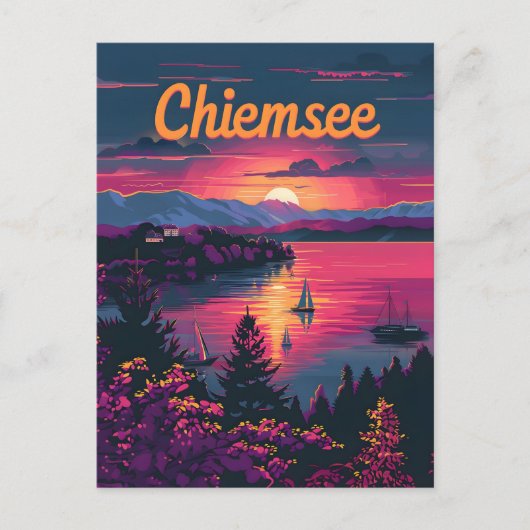 Chiemsee Duitsland Beieren Briefkaart (Voorkant)