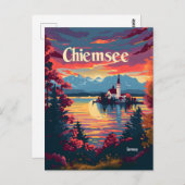 Chiemsee Duitsland kunst Briefkaart (Voorkant / Achterkant)