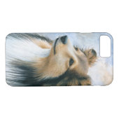 Chien 122 Sheltie Collie Coque pour iPhone 7 (Dos (Horizontal))