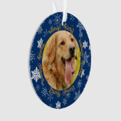 Chien 2 Photo Blue Snowflake Custom Christmas (devant)