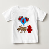 Chien 4th Birthday Tshirts et cadeaux (Devant)