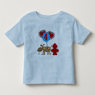 Chien 4th Birthday Tshirts et cadeaux