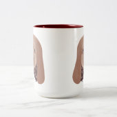 Chien à col mou Grosses oreilles Peindre des tasse (Centre)