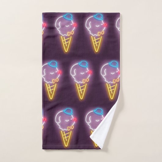 Chien à crème glacée de néon (Serviette à main)