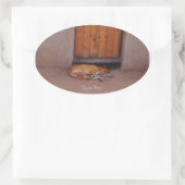 Chien à Stickers Ovaux de repos (Sac)