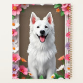 Chien adorable encadré de fleurs (Dos)