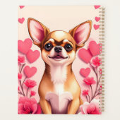 Chien adorable encadré de fleurs (Dos)
