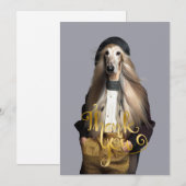 Chien afghan cheveux blonds Merci pantalon (Devant / Derrière)