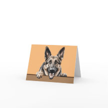Chien allemand Carte pour notes ou Carte de remerc
