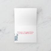 Chien amusant avec la carte de Noël de Rudolph Nos (Intérieur)