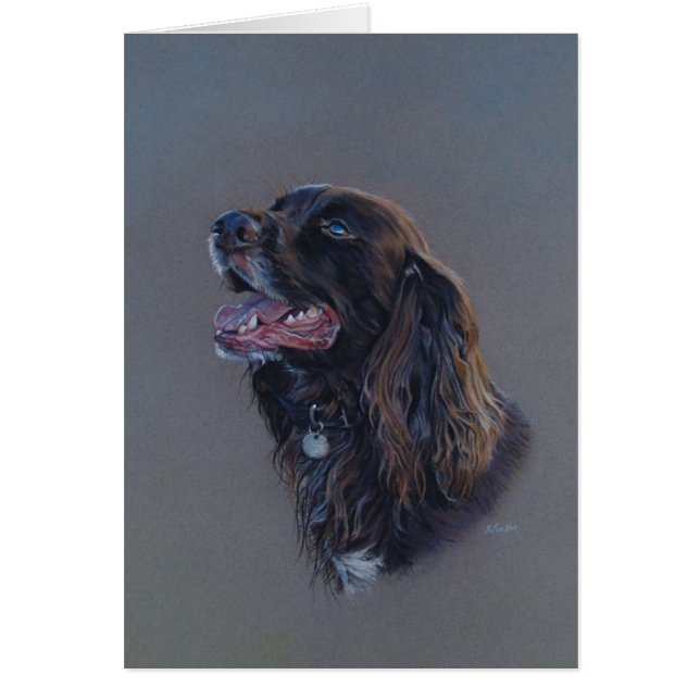 Chien anglais de cocker. Beaux-arts, carte vierge (Devant)