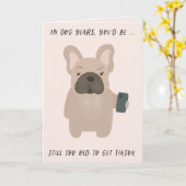 Chien Années Danse Chiens Drôle Drôle Carte Annive (Fleur jaune)