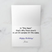 Chien Années drôle Carte d'anniversaire (Intérieur)
