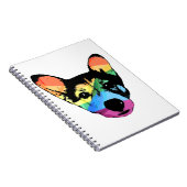 Chien arc-en-ciel, carnet de notes, carnet en spir (Côté Droit)