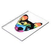 Chien arc-en-ciel, carnet de notes, carnet en spir (Côté gauche)