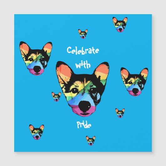 Chien arc-en-ciel, carte, carte d'invitation, cart (Devant)