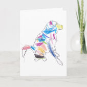 Chien arc-en-ciel Joyeux anniversaire ! Carte (Devant)