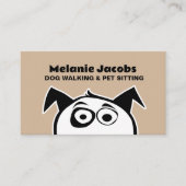 Chien assis, cartes de visite de marche et de toil (Devant)