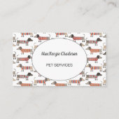 Chien assis Dachshund Saucisse Carte de visite de  (Devant)