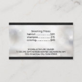 Chien assis | Gros | Carte de visite en cuir (Dos)