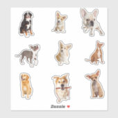 chien autocollant (Feuille)