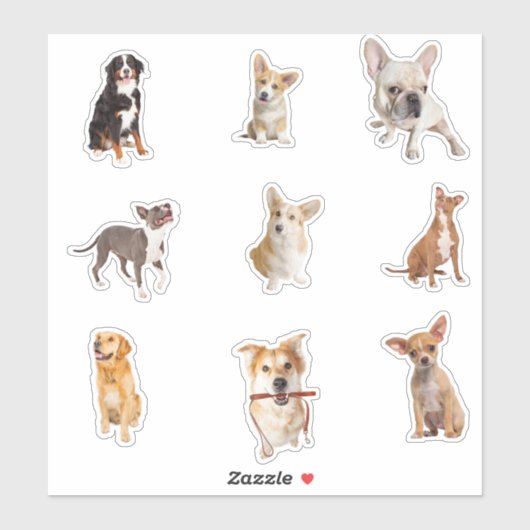 chien autocollant (Feuille)