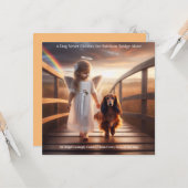 Chien avec Angel Cross Rainbow Bridge Carte de Sym (Devant/Arrière en situation)