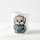 Chien avec tasse à café (Centre)