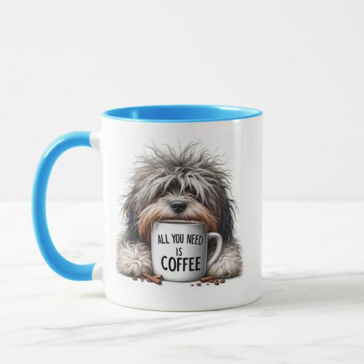 Chien avec tasse de café (Gauche)