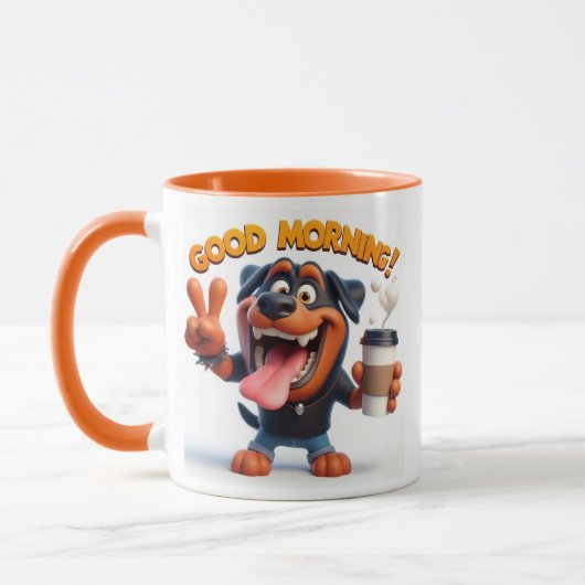 Chien avec tasse de café (Gauche)