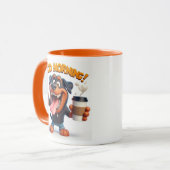 Chien avec tasse de café (Devant gauche)