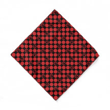 Chien Bandana - pois rouges avec pattes