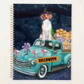 Chien beagle Halloween Camion Effrayant Nuit (Devant)