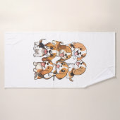 chien beagle joyeux (Serviette de bain)