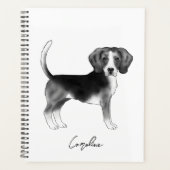 Chien Beagle Mignons En Noir Et Blanc Et Texte Per (Devant)