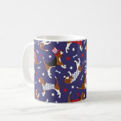 Chien Beagle patriotique Motif de café Mug (Devant gauche)