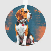 Chien Beagle sur fond abstrait (dos)
