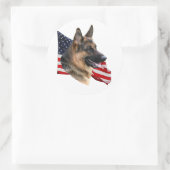 Chien berger allemand avec autocollant drapeau (Sac)