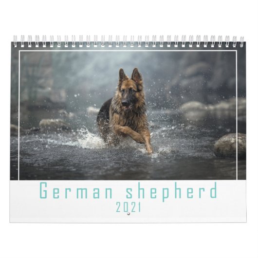 Chien berger allemand calendrier 2021. (Protection)